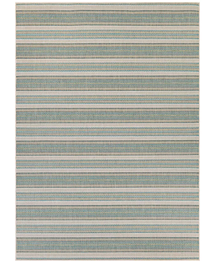 Couristan Monaco Marbella Blue Mist-Ivory Indoor Outdoor Rug Collection