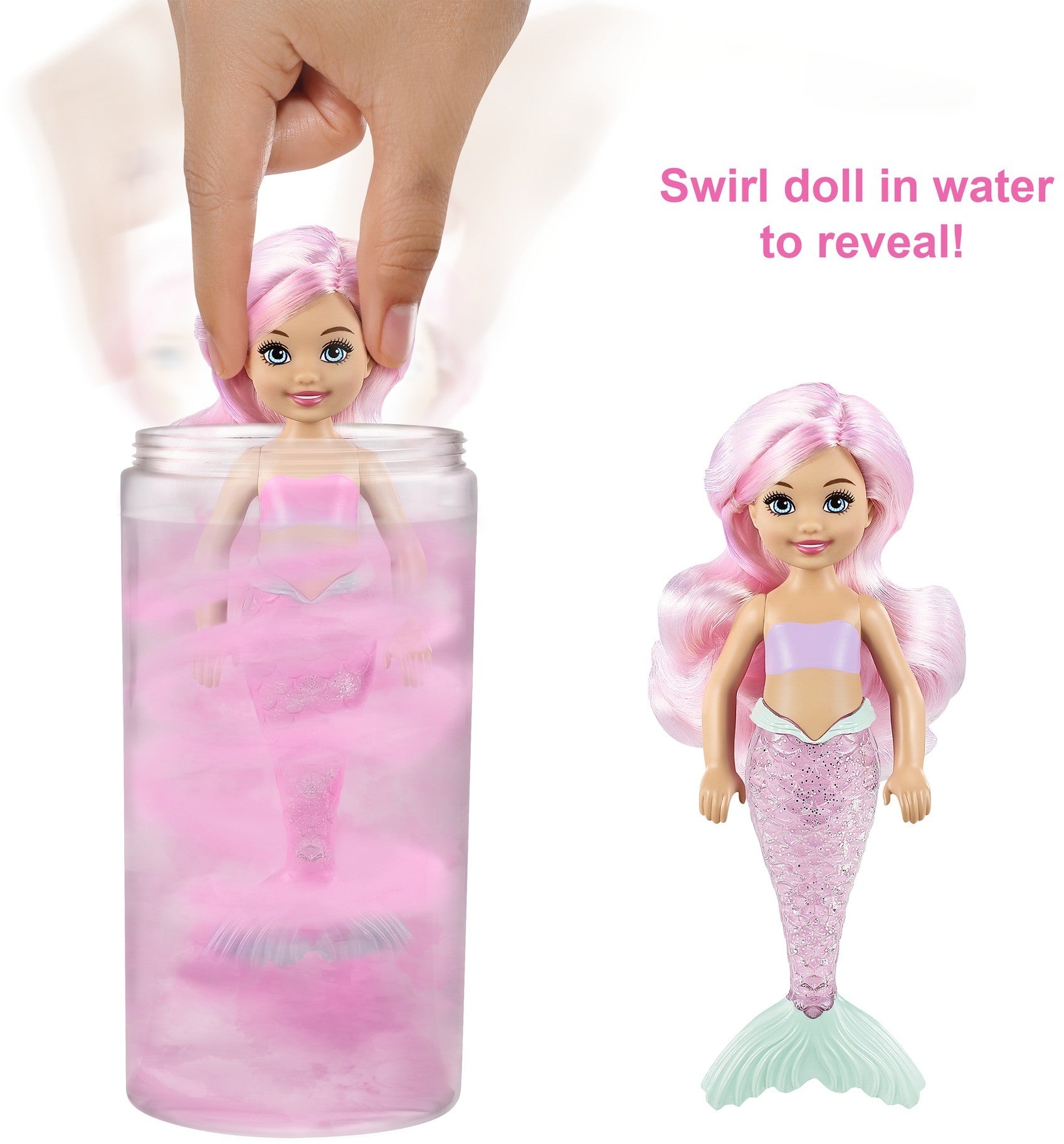 Barbie Color Reveal Chelsea Mermaid Doll With 6 Surprises (Styles May Vary)