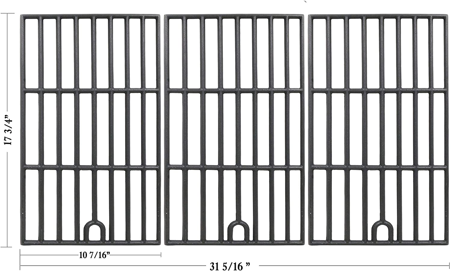 Cast Iron Cooking Gid Grates Kit for Char-Griller 2190, 2175 Legacy Charcoal Grill Smoker