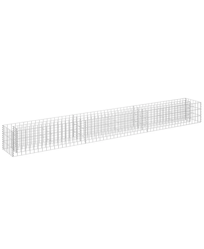 vidaXL Gabion Raised Bed Galvanized Steel 106.3
