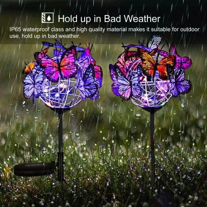 🔥BIG SALE - 49% OFF🔥Solar Stake Lights Butterflies Decor Lights