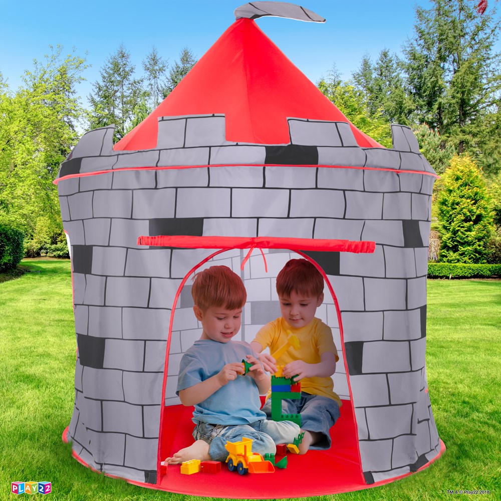 Kids Play Tent Knight Castle - Portable Kids Tent - Kids Pop Up Tent Foldable Into Carrying Bag - Children's Play Tent For Indoor And Outdoor Use - Kids Playhouse Best Gift For Boys and Girls