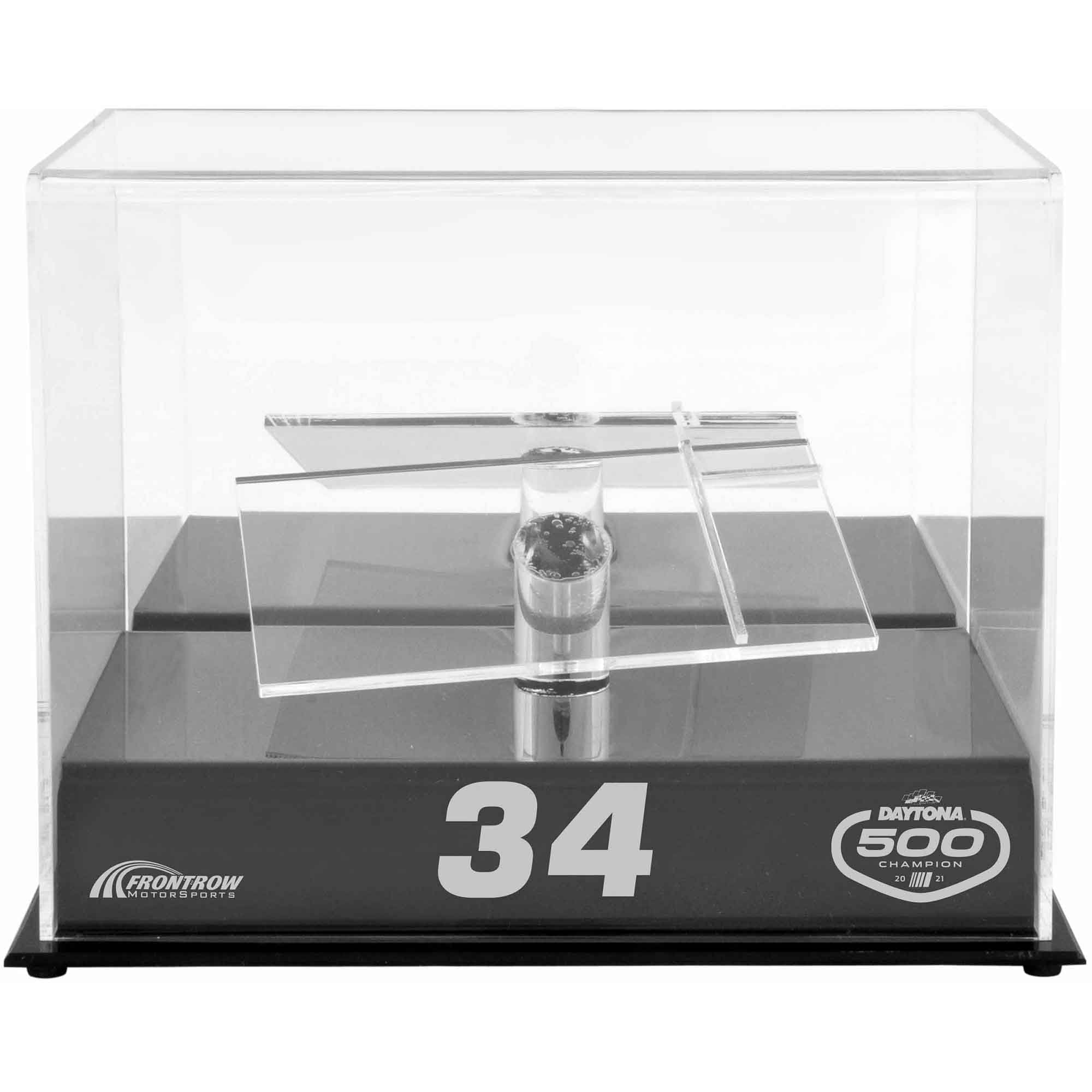 Michael McDowell NASCAR 2021 Daytona 500 Champion Engraved Logo 1:24 Die-Cast Display Case With Platform