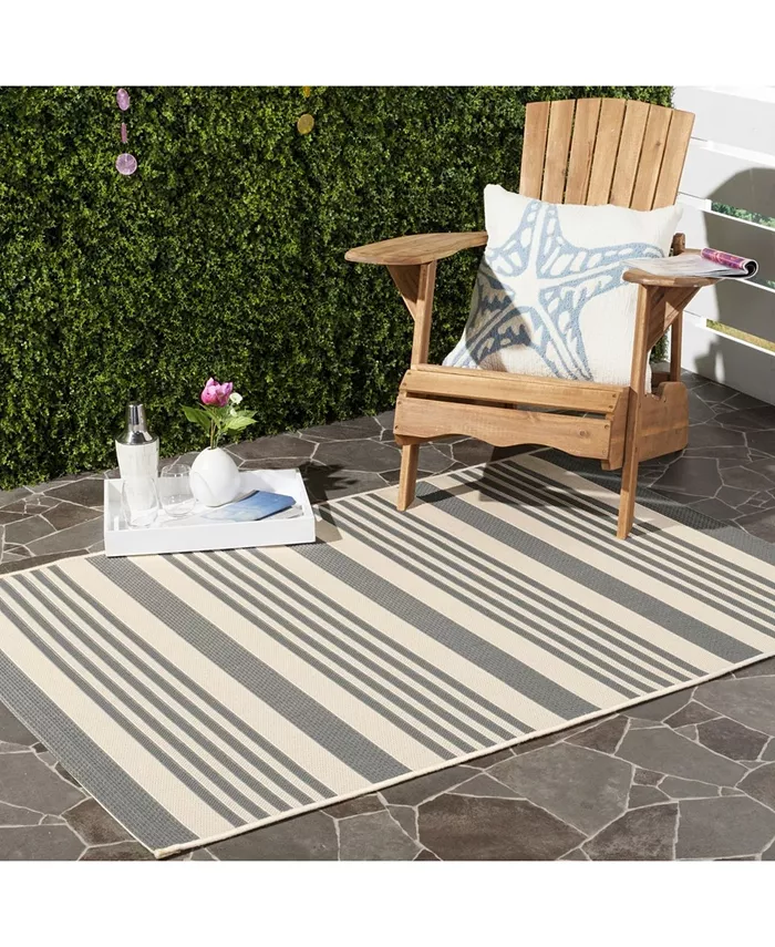 Safavieh Courtyard Gray and Bone 2'7