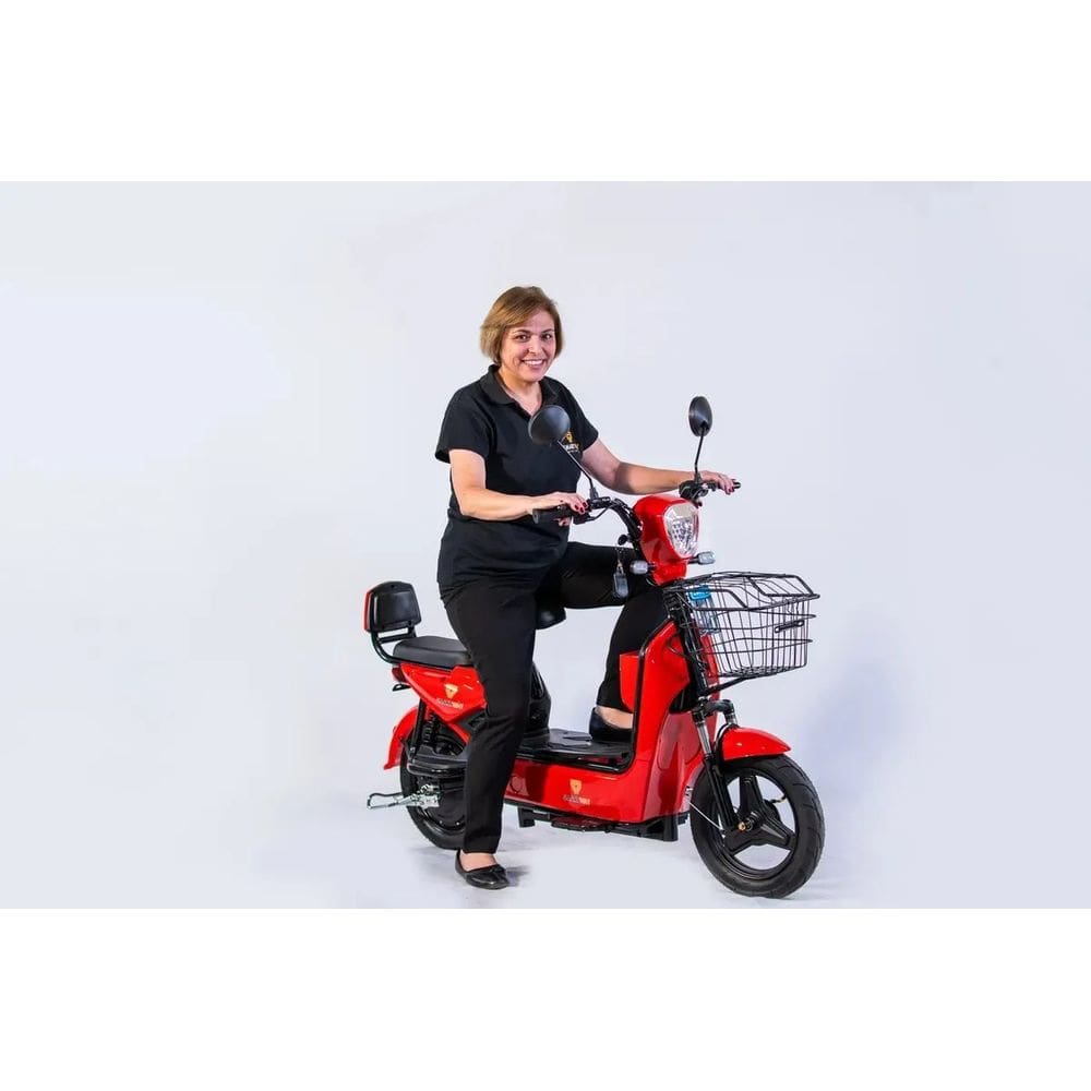 Bicicleta Elétrica Turbo 1000w Lítio Removível Sem CNH Scooter - Cor: Vermelho