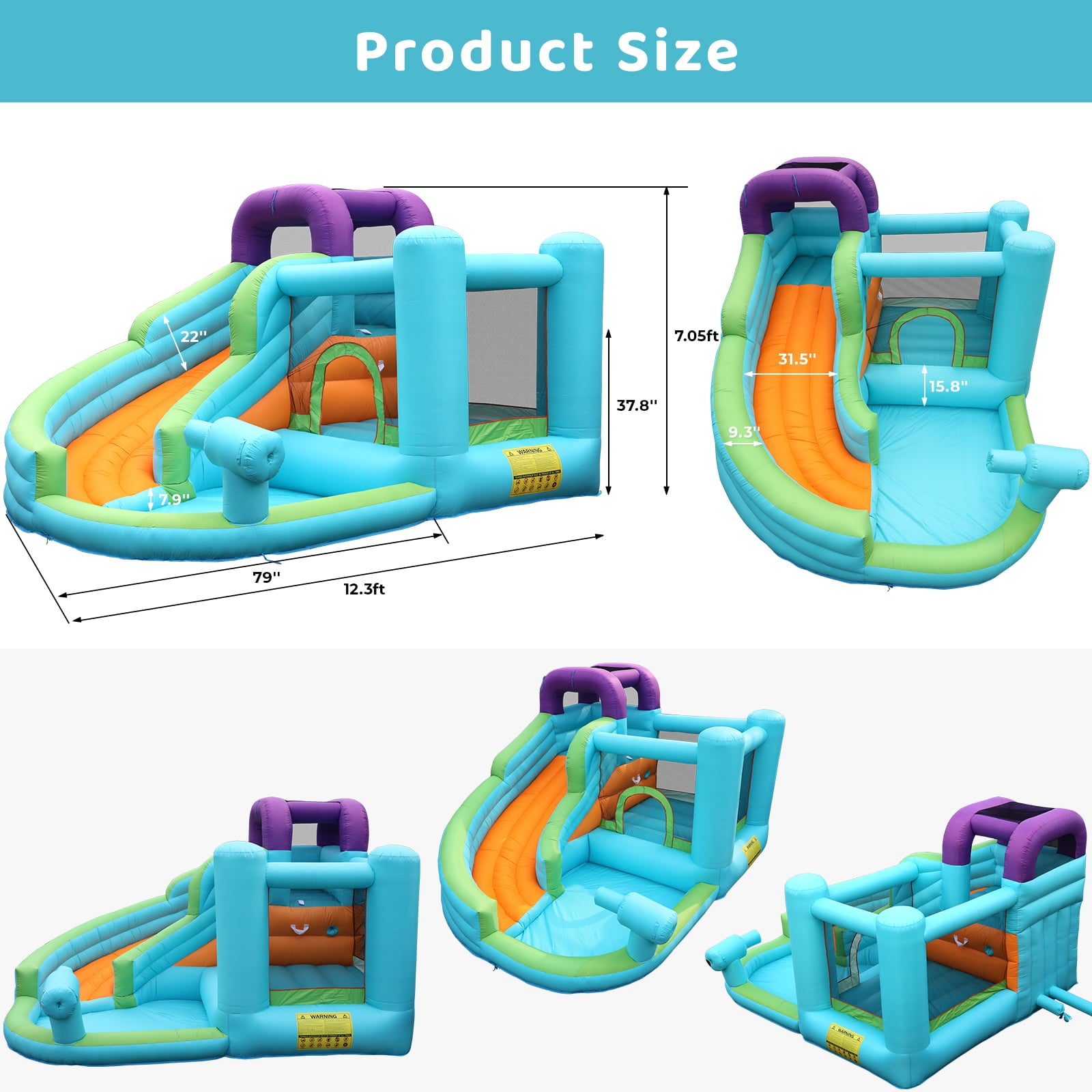 HEMBOR Kids Inflatable Bouncer Water Park Bounce House with Blower