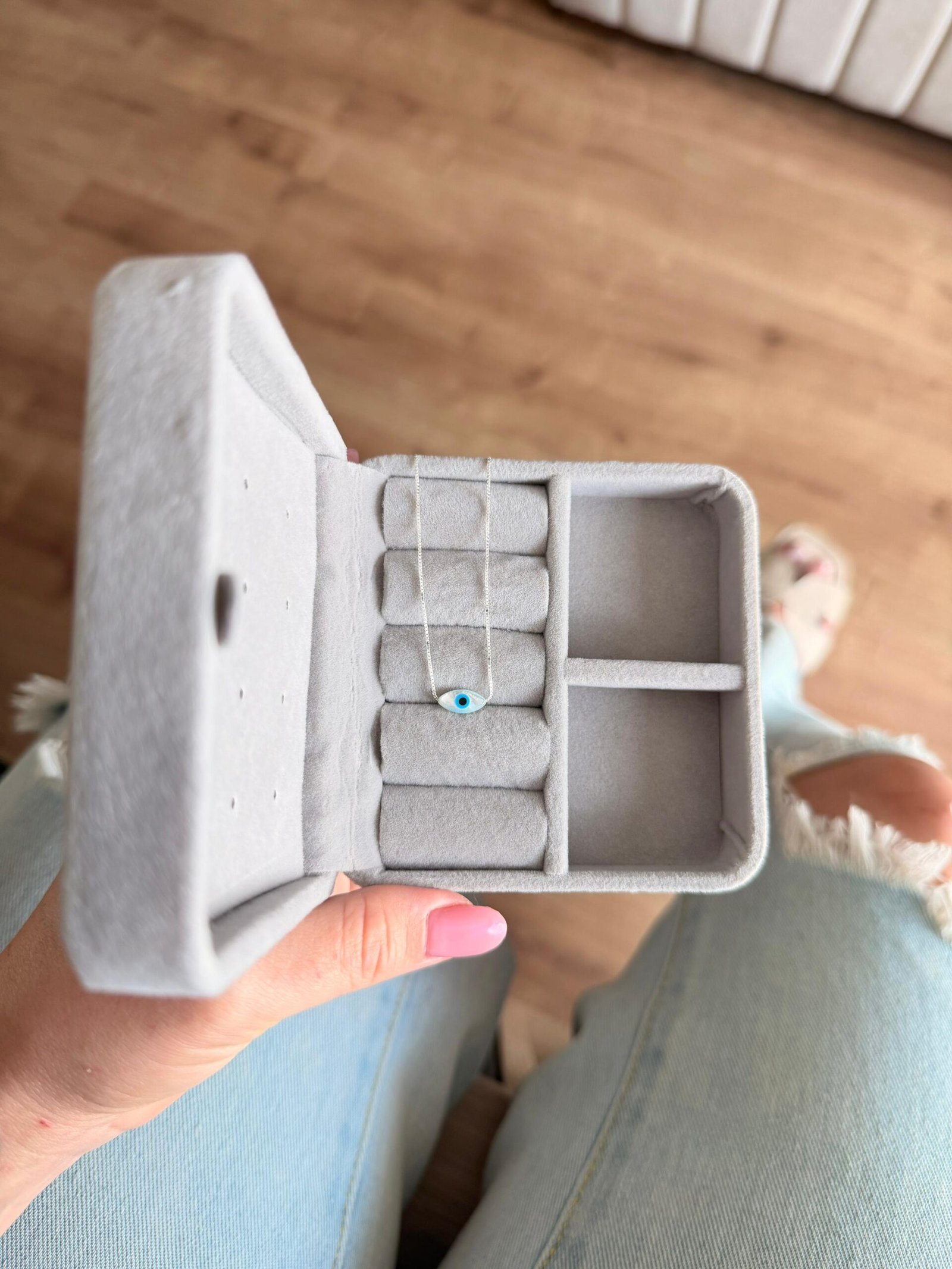 Colar Olho Grego Navete (P)