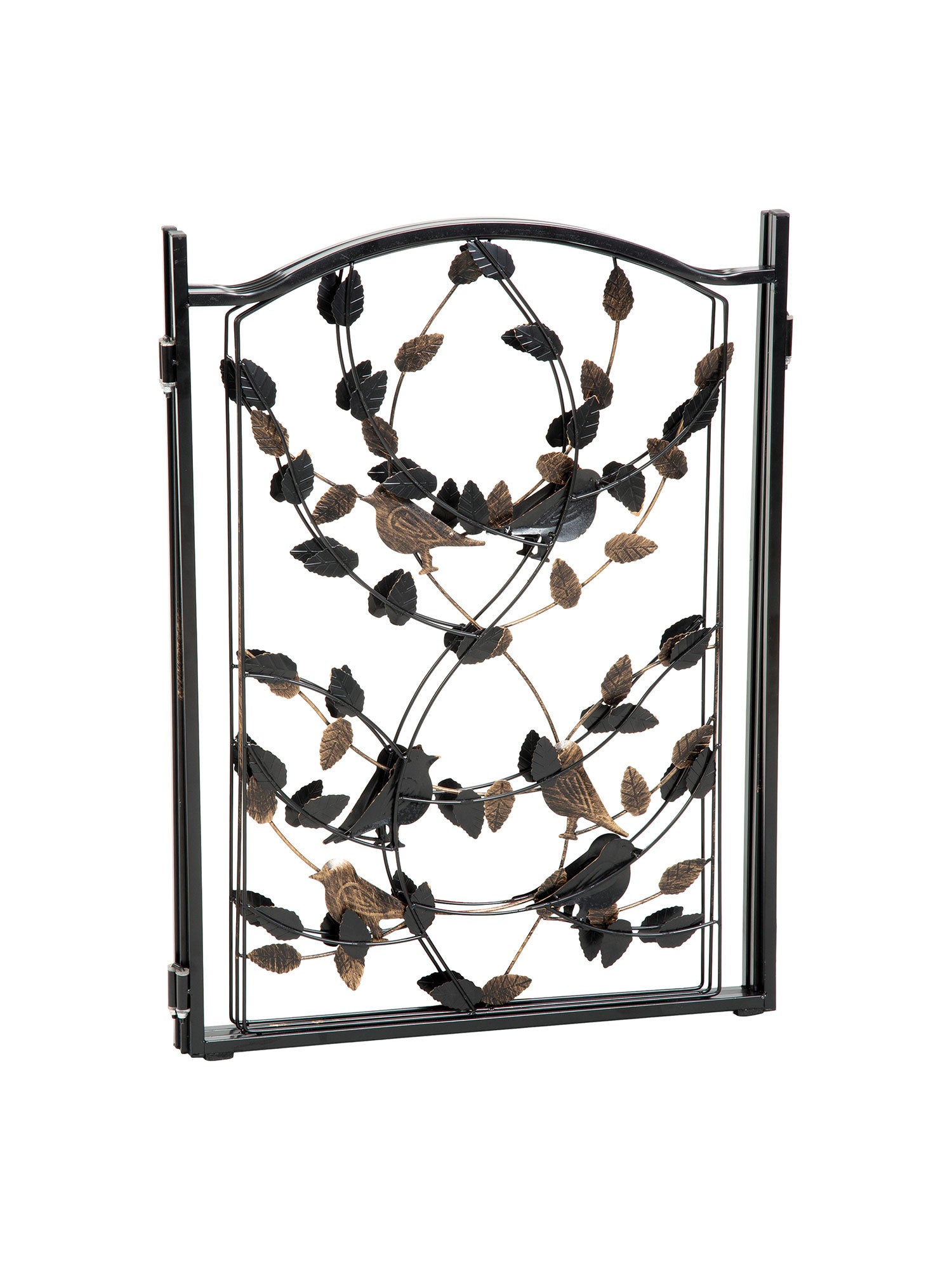3 Panel Pet Gate -Trifold Metal Leaf Bird Dog Gate - 53