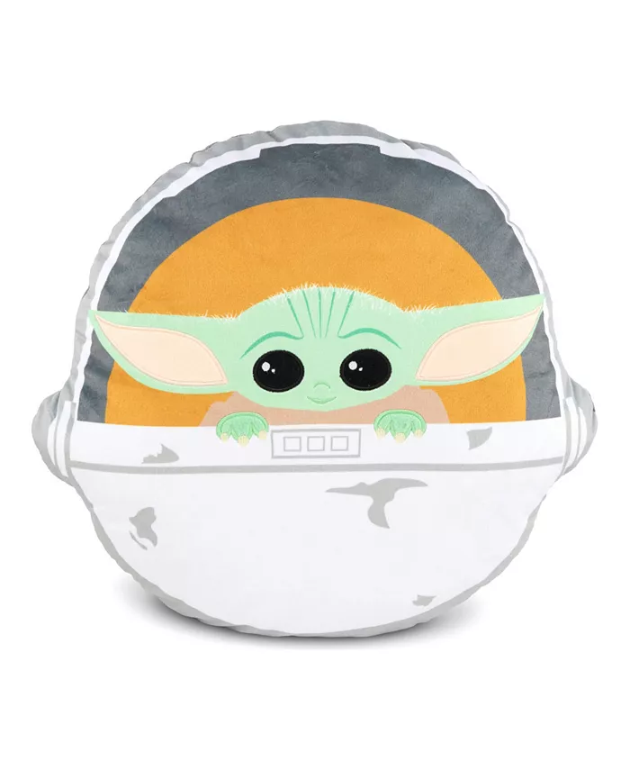 Jay Franco The Mandalorian Baby Yoda Shaped Pillow， 13