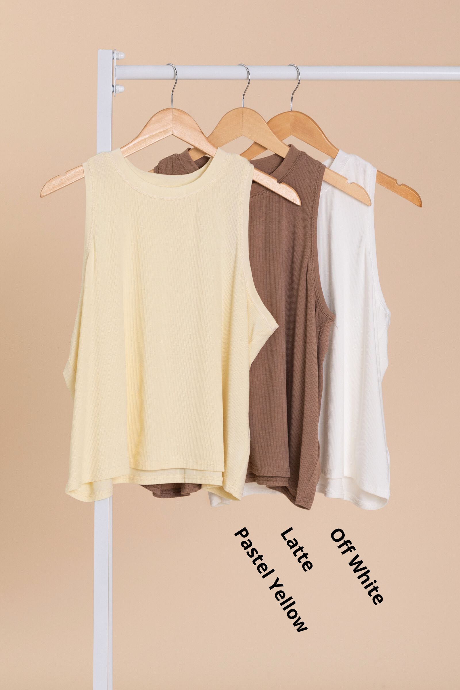 Light Ribbed Halter Knit Tank Top