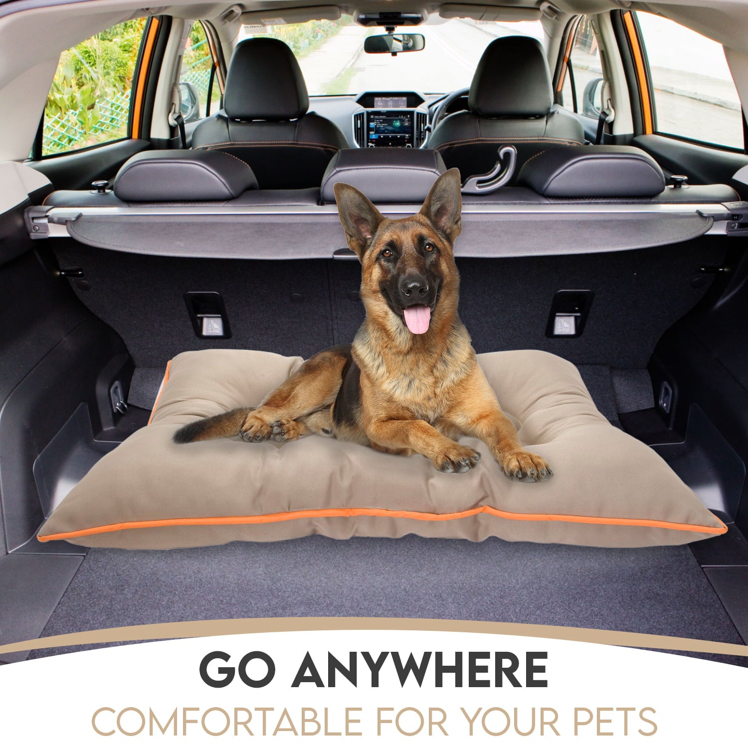 Precious Tails Co-Pilot Waterproof Dog Bed， Grey， Small， 30