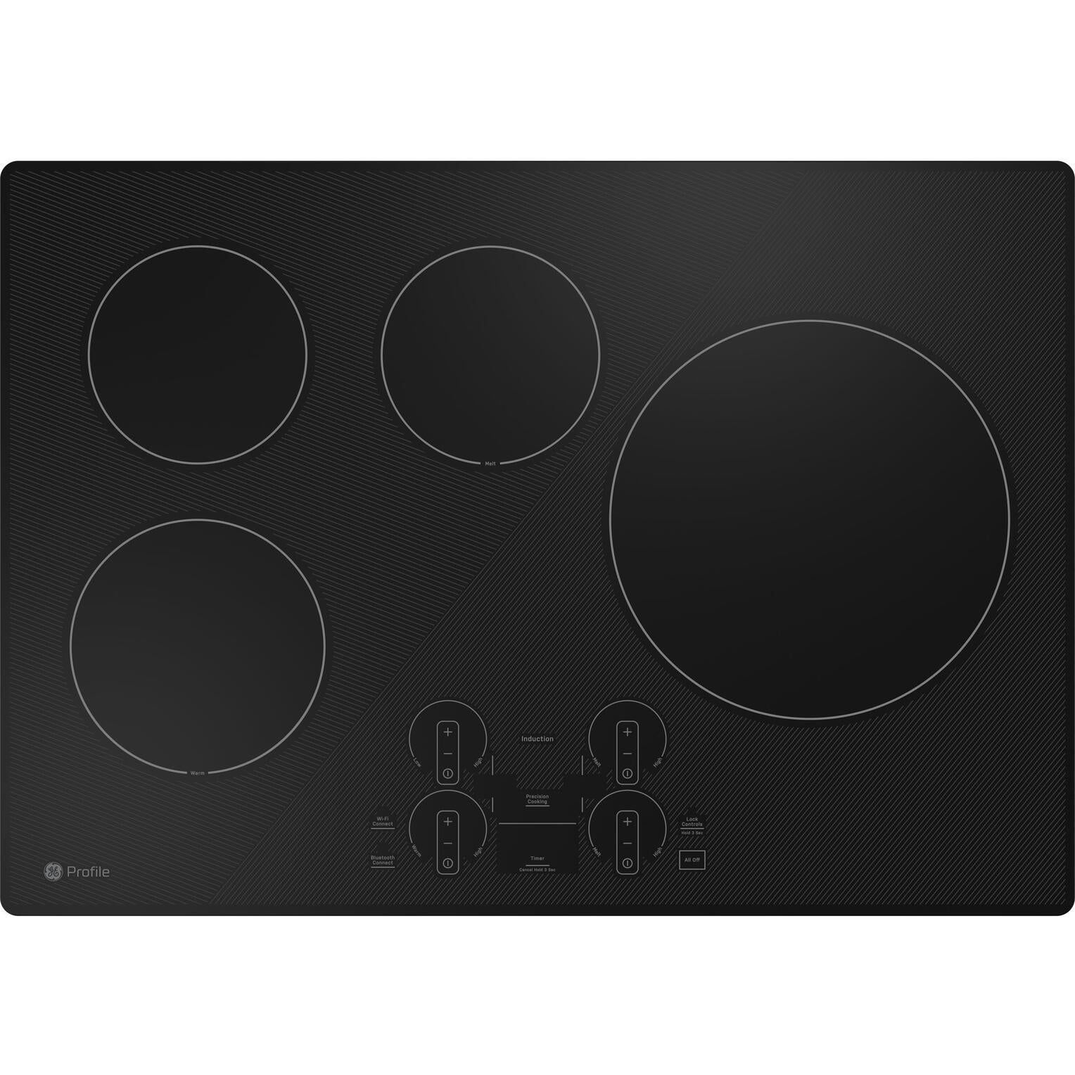 GE Profile 30-inch Built-in Induction Cooktop with Wi-Fi PHP7030DTBB