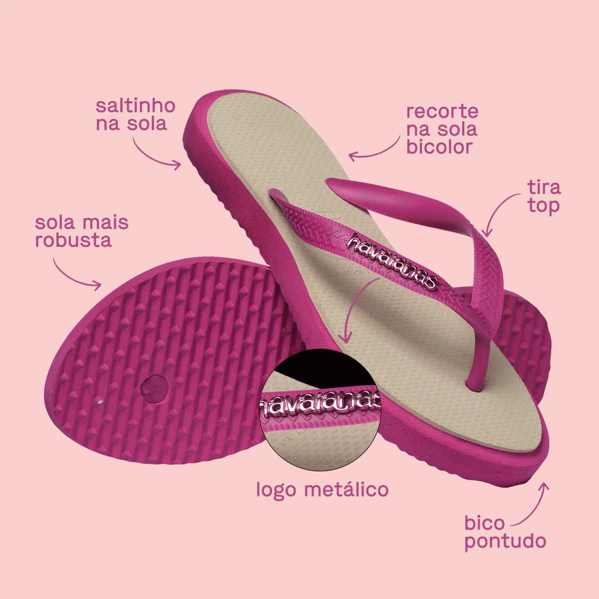 Chinelo Havaianas Top Point Fusion