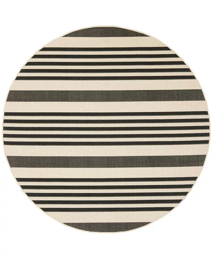 Safavieh Courtyard Black and Bone 5'3