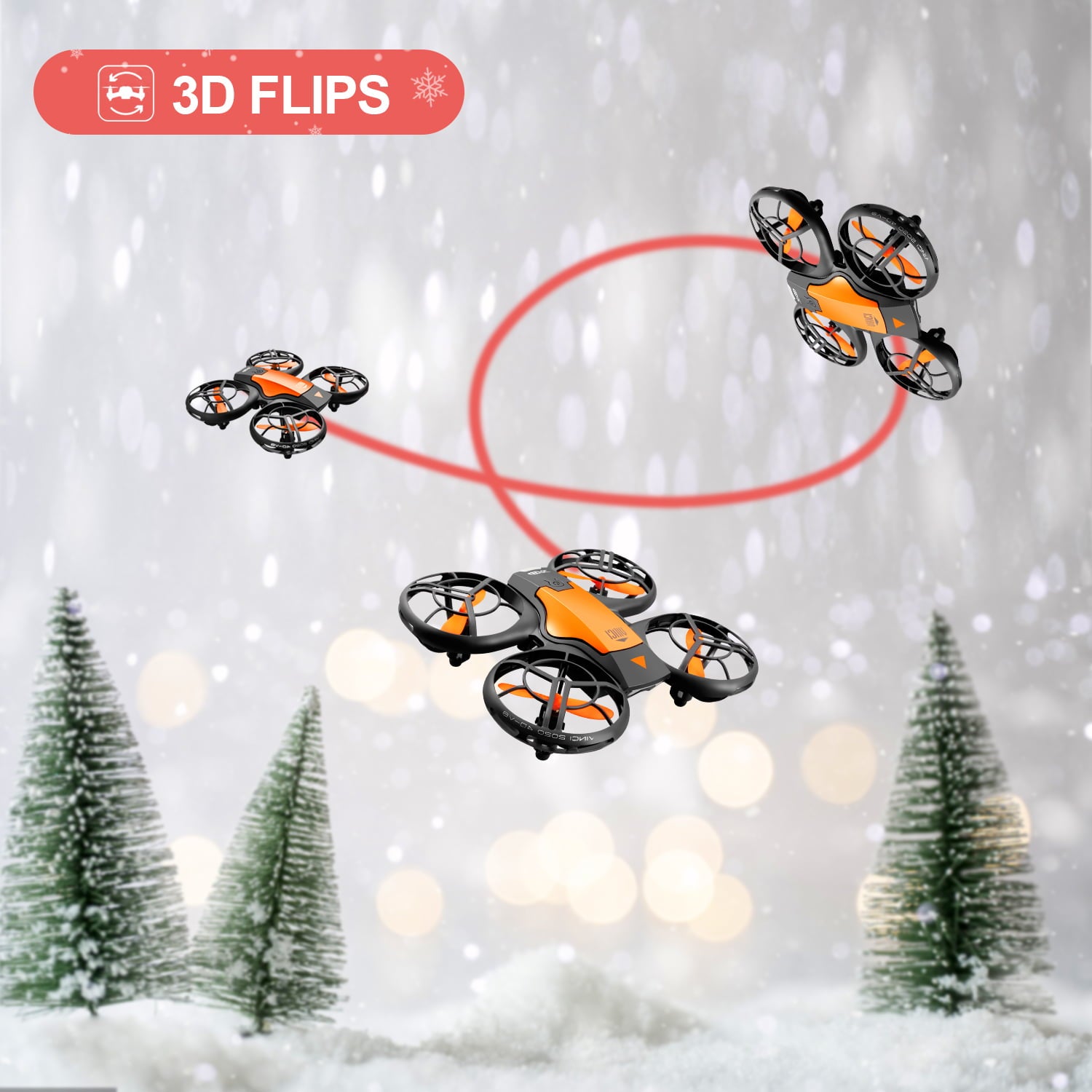 4DRC V8c Drone with 720P HD Camera for Adults and Children FPV Real-time Video， 2 Modular Batteries and Storage Bag， Orange