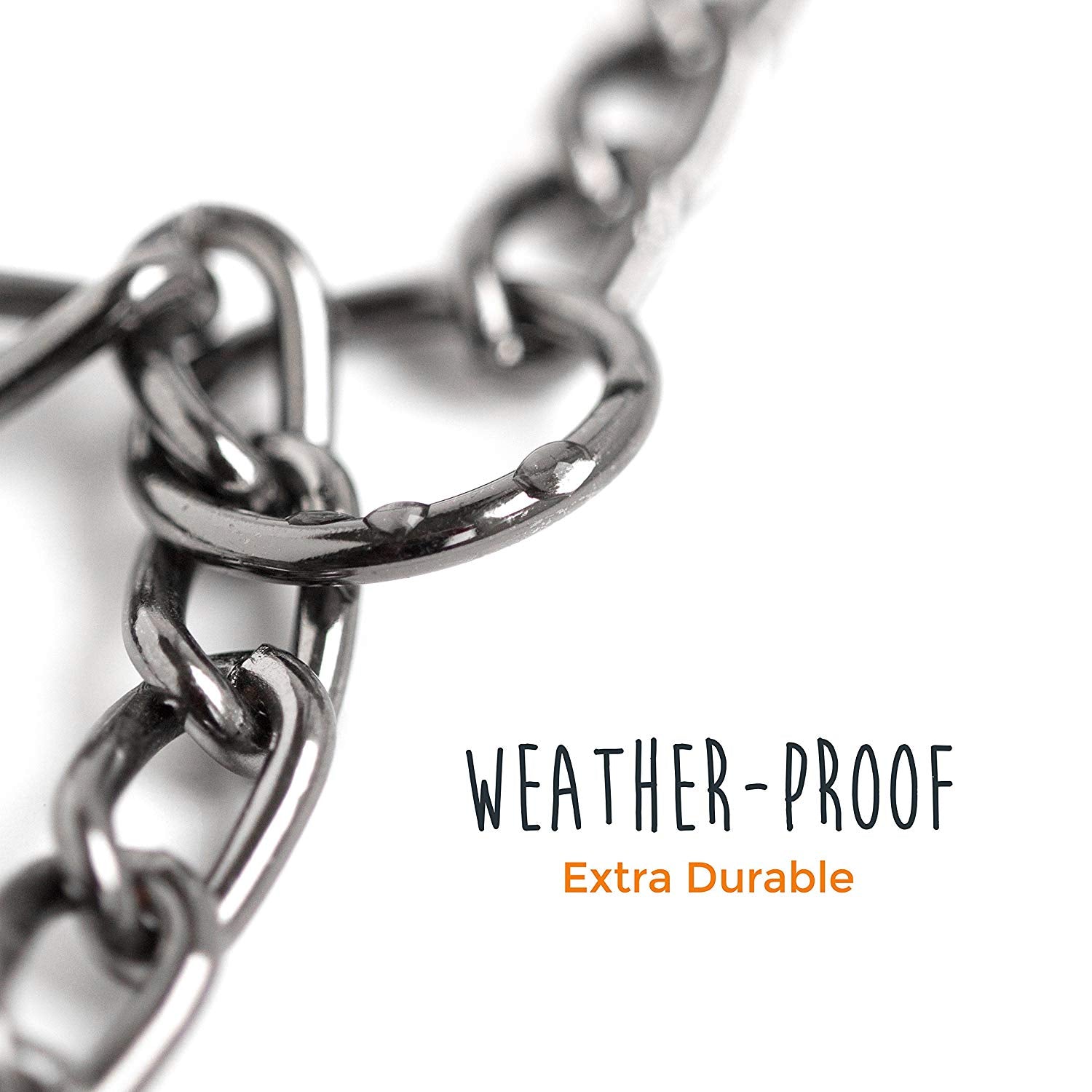 Mighty Paw Gun Metal Chain Slip Collar， Cinch Dog Collar， Choke Chain Metal Collar