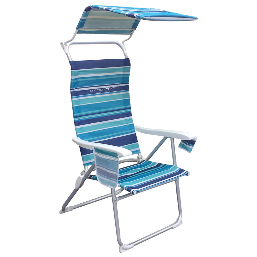 Caribbean Joe 4-Position Canopy Beach Chair