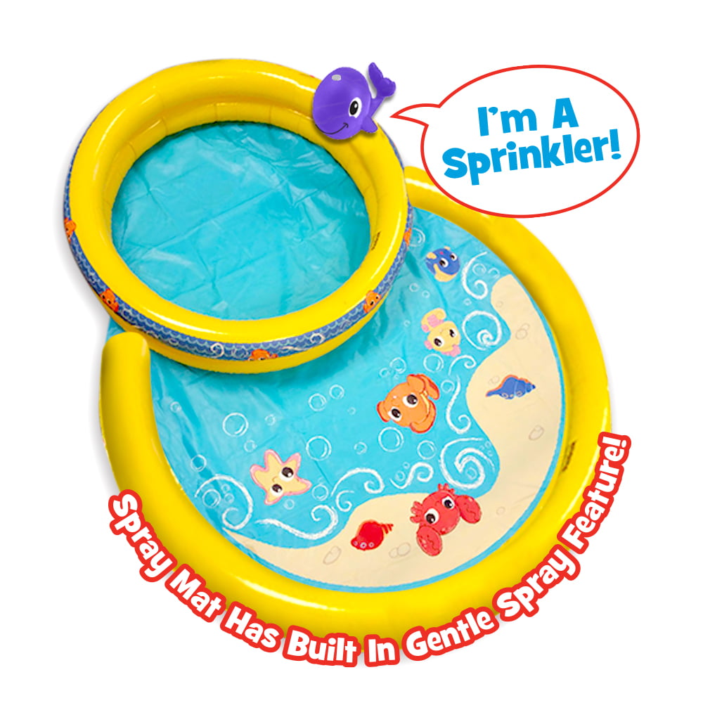 Little Tikes Lt My First Lil Water Park， Round Yellow Splash Pool， Kids Ages 3-6