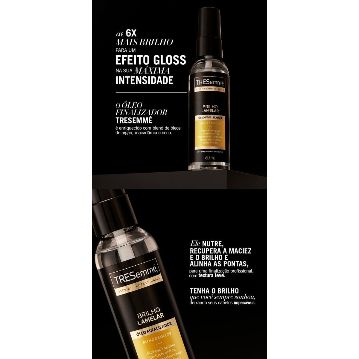 Oleo Finalizador Tresemme Brilho Lamelar Frasco 60ml Spray