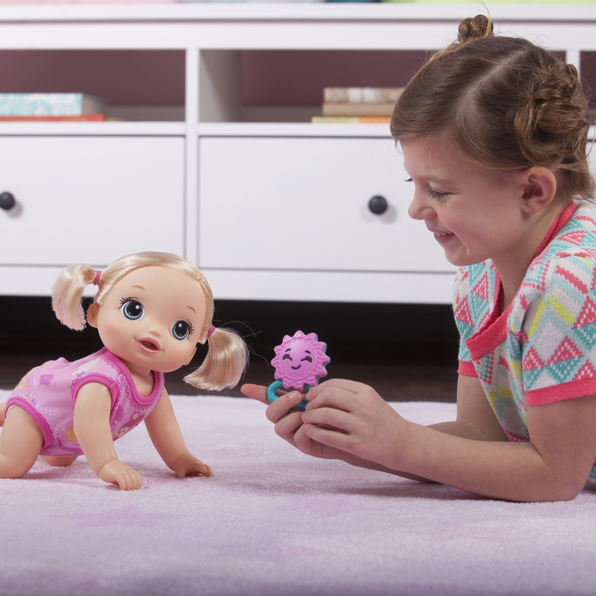 Baby Alive Baby Go Bye Bye: Blonde Hair Doll, for Ages 3 and up, 30+ Phrases and Sounds
