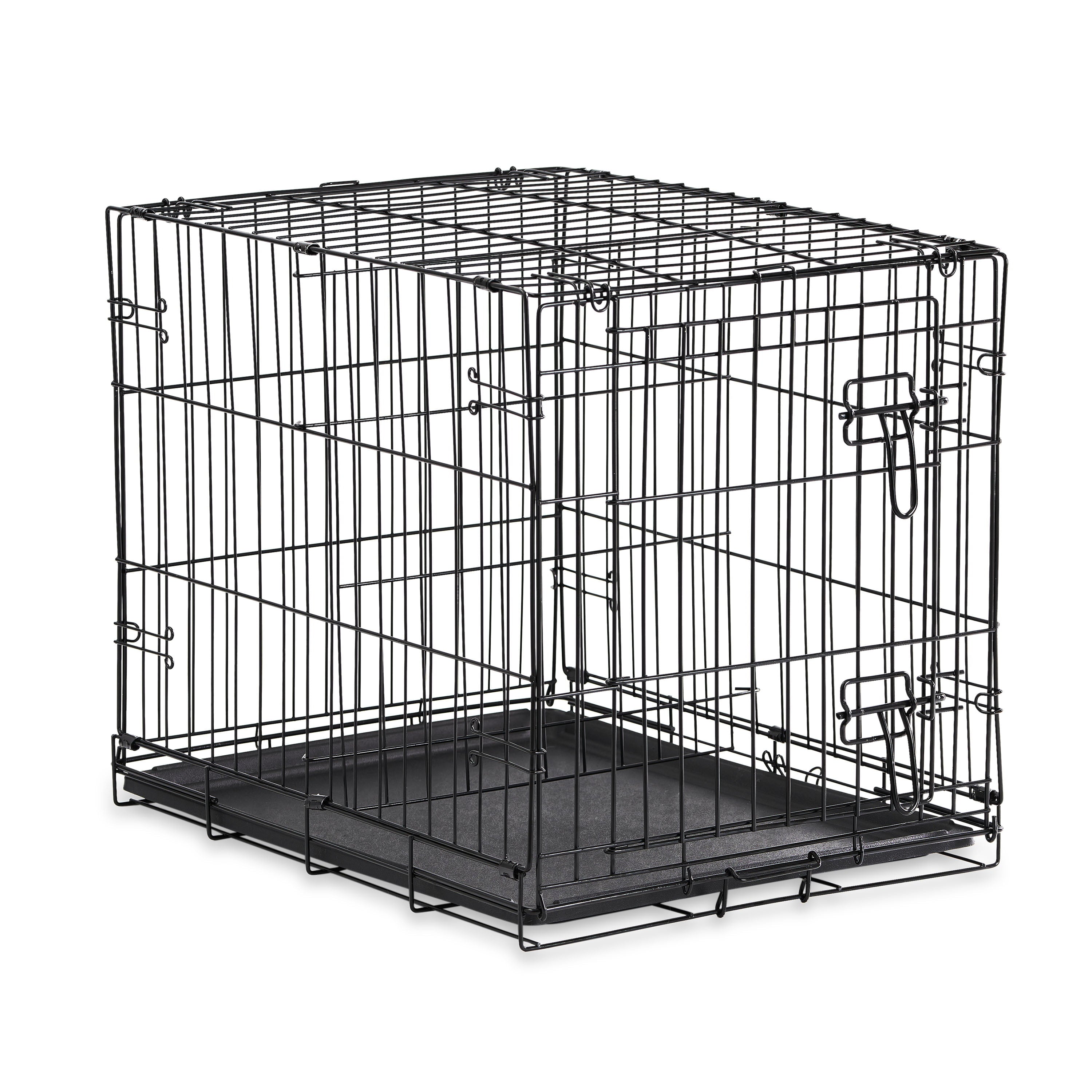 Vibrant Life， Single-Door Folding Dog Crate with Divider， Medium， 30