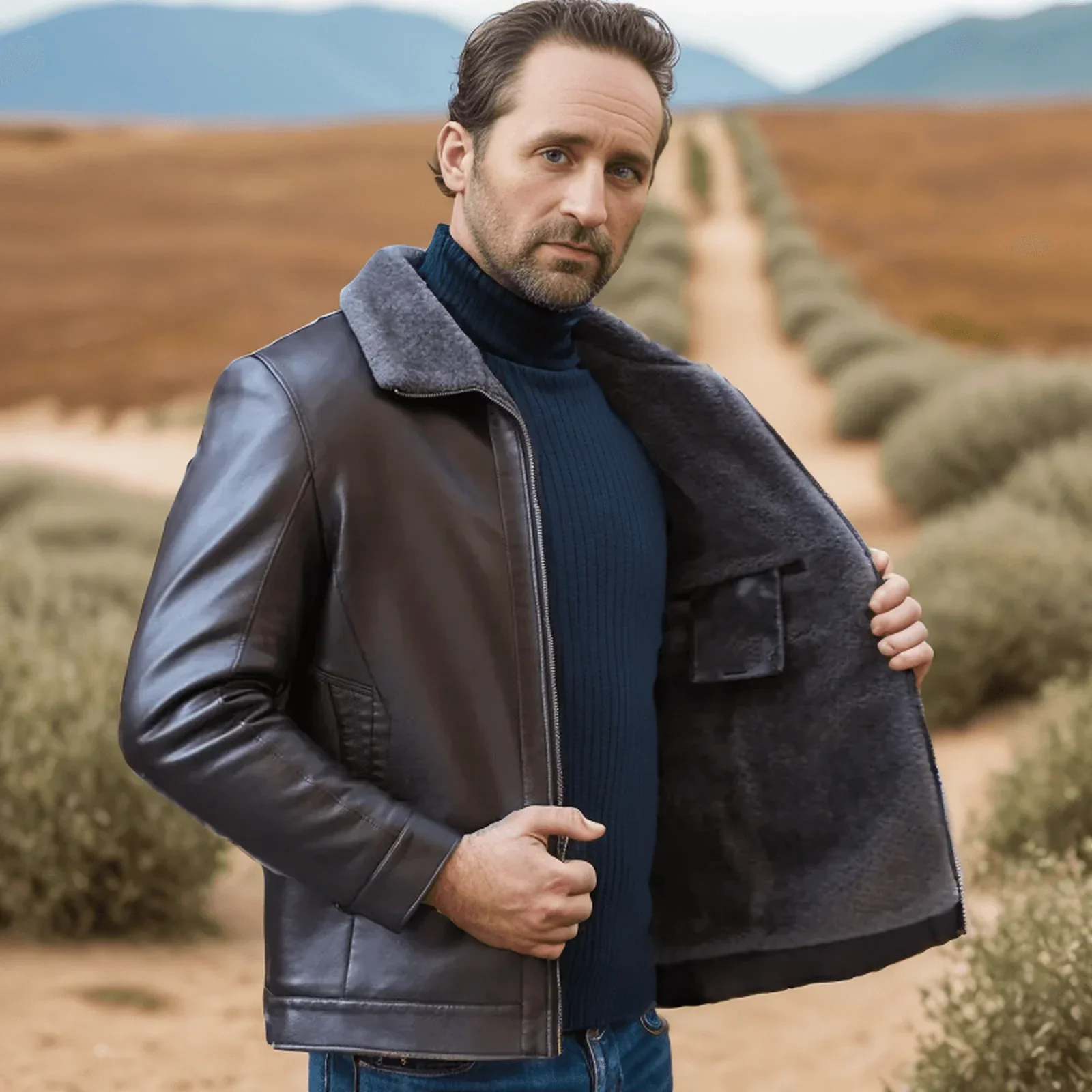 Jaqueta Brooklyn™ em Couro Luxuoso / A União de Sofisticação e Conforto para o Inverno!