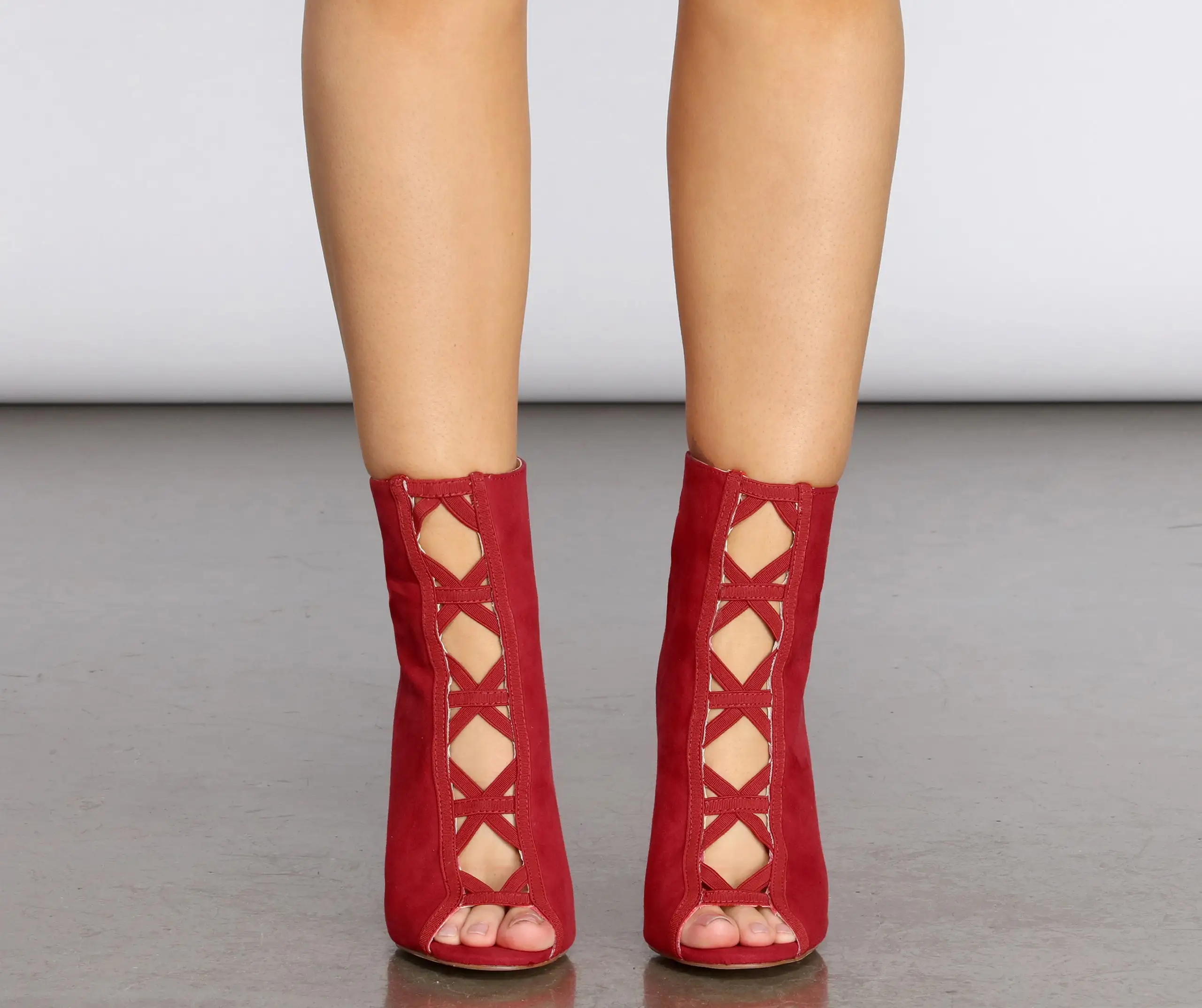 Rich State Of Mind Peep Toe Stiletto Booties