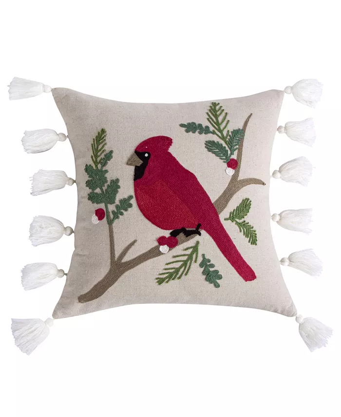 Levtex Joybirds Cardinal Decorative Pillow， 18