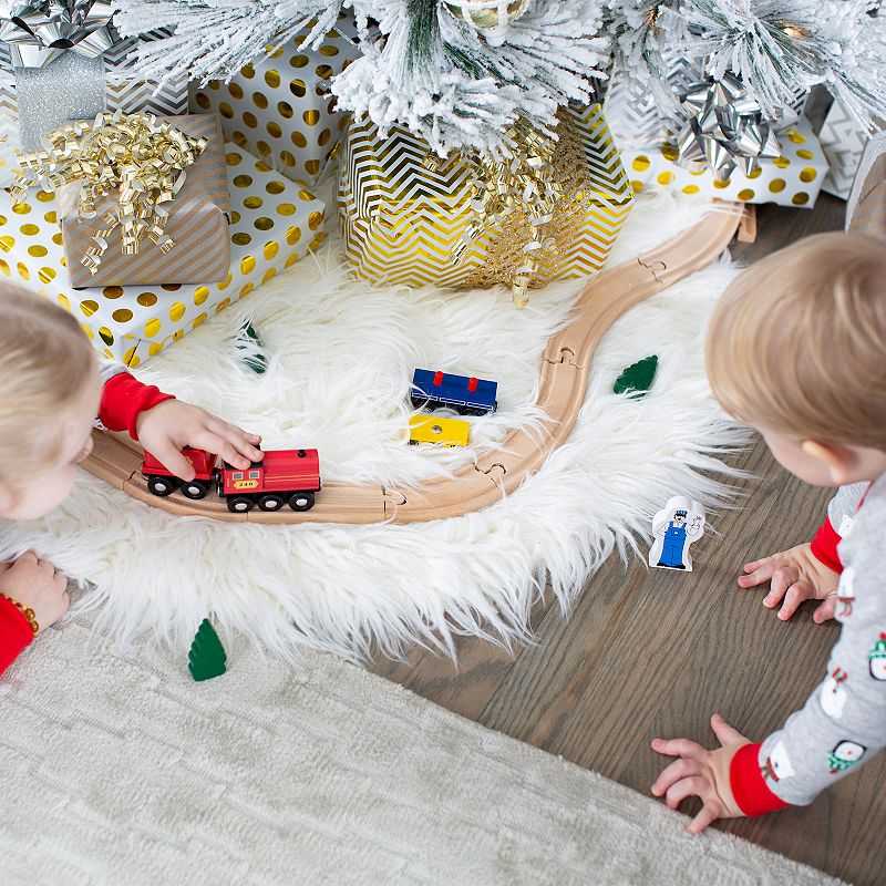 Melissa and Doug Deluxe 130-Piece Wooden Railway Train Set