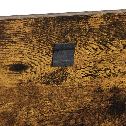 Furniture Dog Cage Crate with Double Doors on Casters(Rustic Brown; 31.50''W*22.05''D*24.8''H)