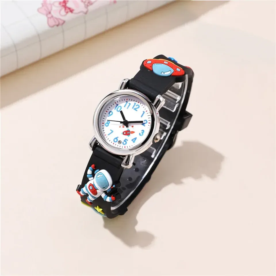 LIUYANGTIAN Spaceman Children Watch For 1-15 years old Boys Soft Silicone Cartoon Kid Wristwatch Clock