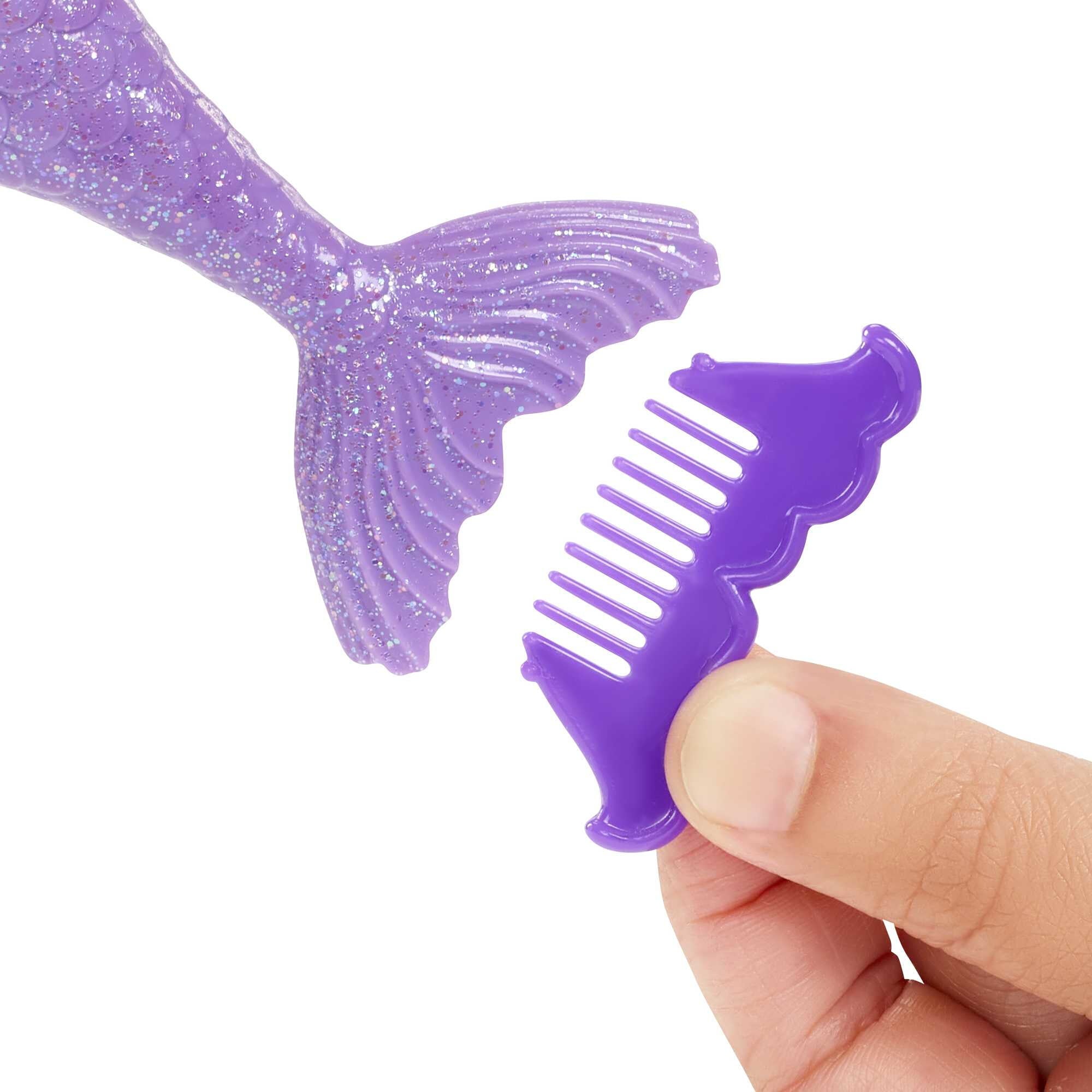 Barbie Chelsea Color Reveal Rainbow Mermaid Series Small Doll with 6 Surprises & Color Change