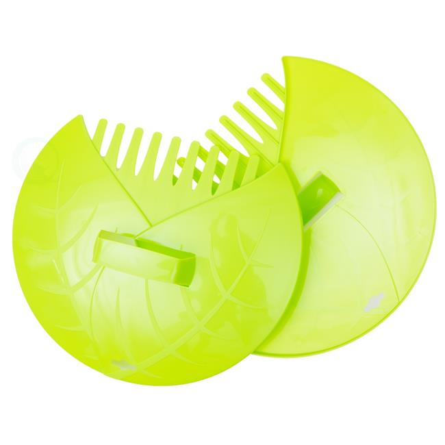 1.75 x 14 x 12 in. Leaf Scoops Hand Rakes for Lawn & Garden Cleanup, Green - 1 Pair