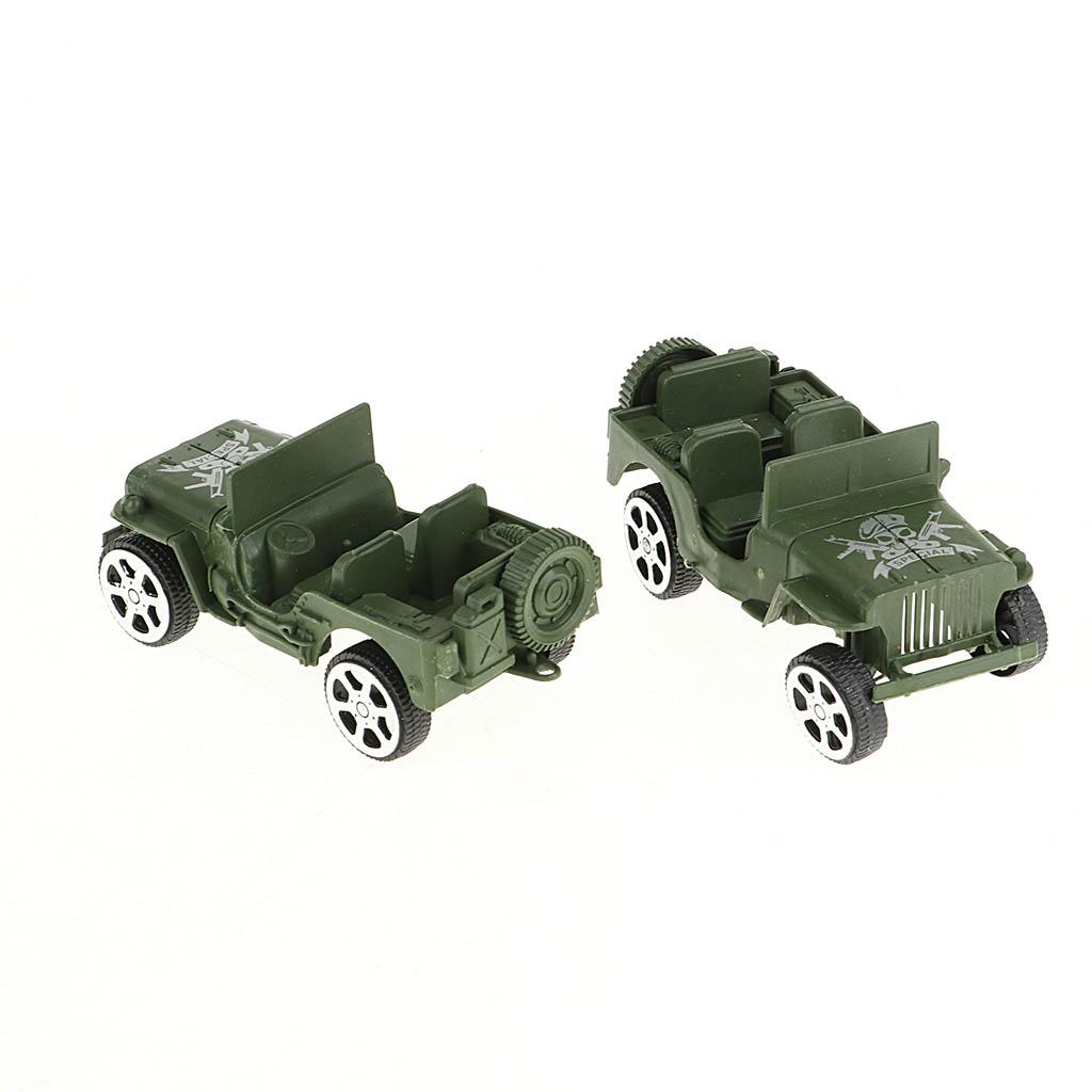 10 Pieces of Car Vehicle Models Toy Soldier Action Figure Accessories