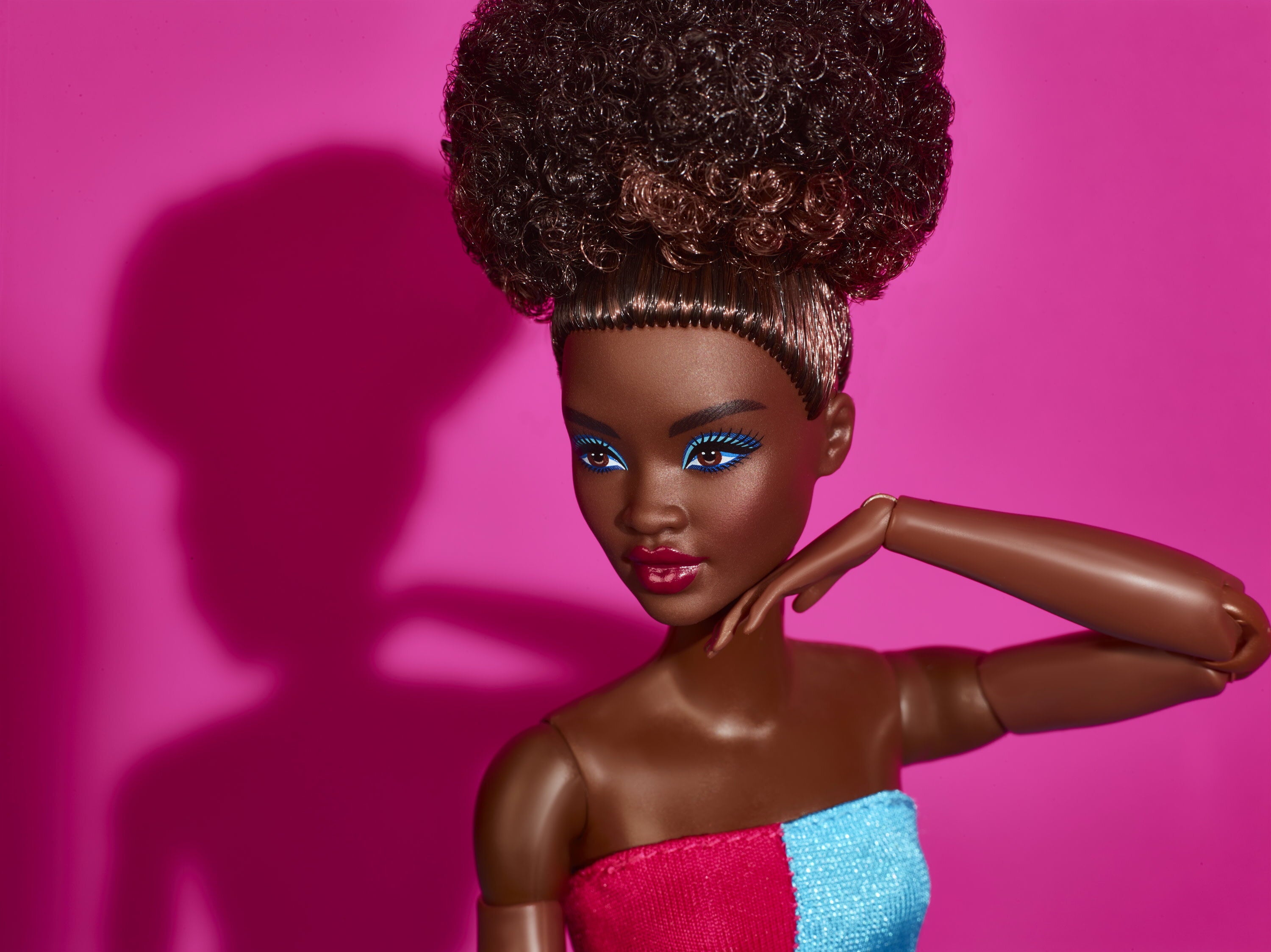 Barbie Looks Doll, Natural Black Hair, Color Block Crop Top