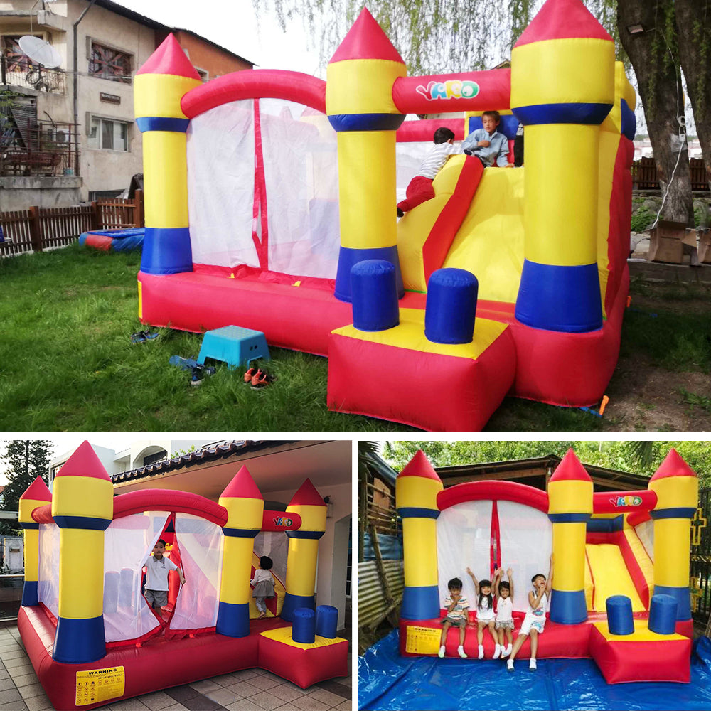 YARD Bounce House Inflatable Bouncy Castle Slide with Blower PVC Nylon 12.5*13.1*8.2ft