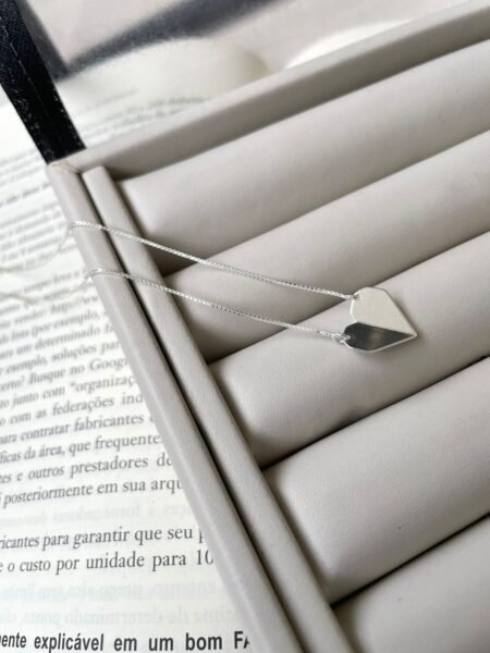 Colar Coração Origami