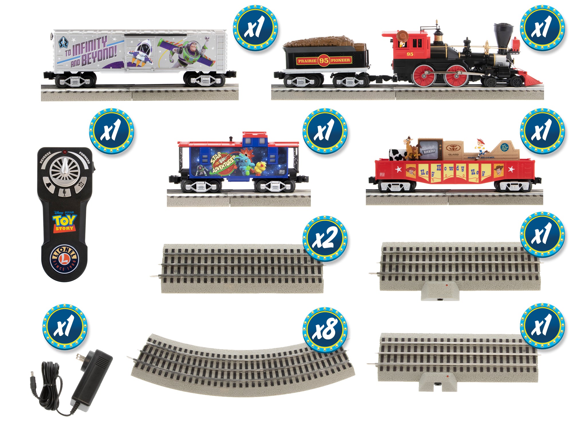 Lionel Disney Pixar Toy Story Electric O Gauge Model Train Set with Remote and Bluetooth Capability