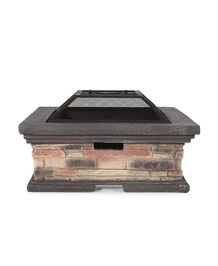 Noble House Pickerel Outdoor Square Fire Pit
