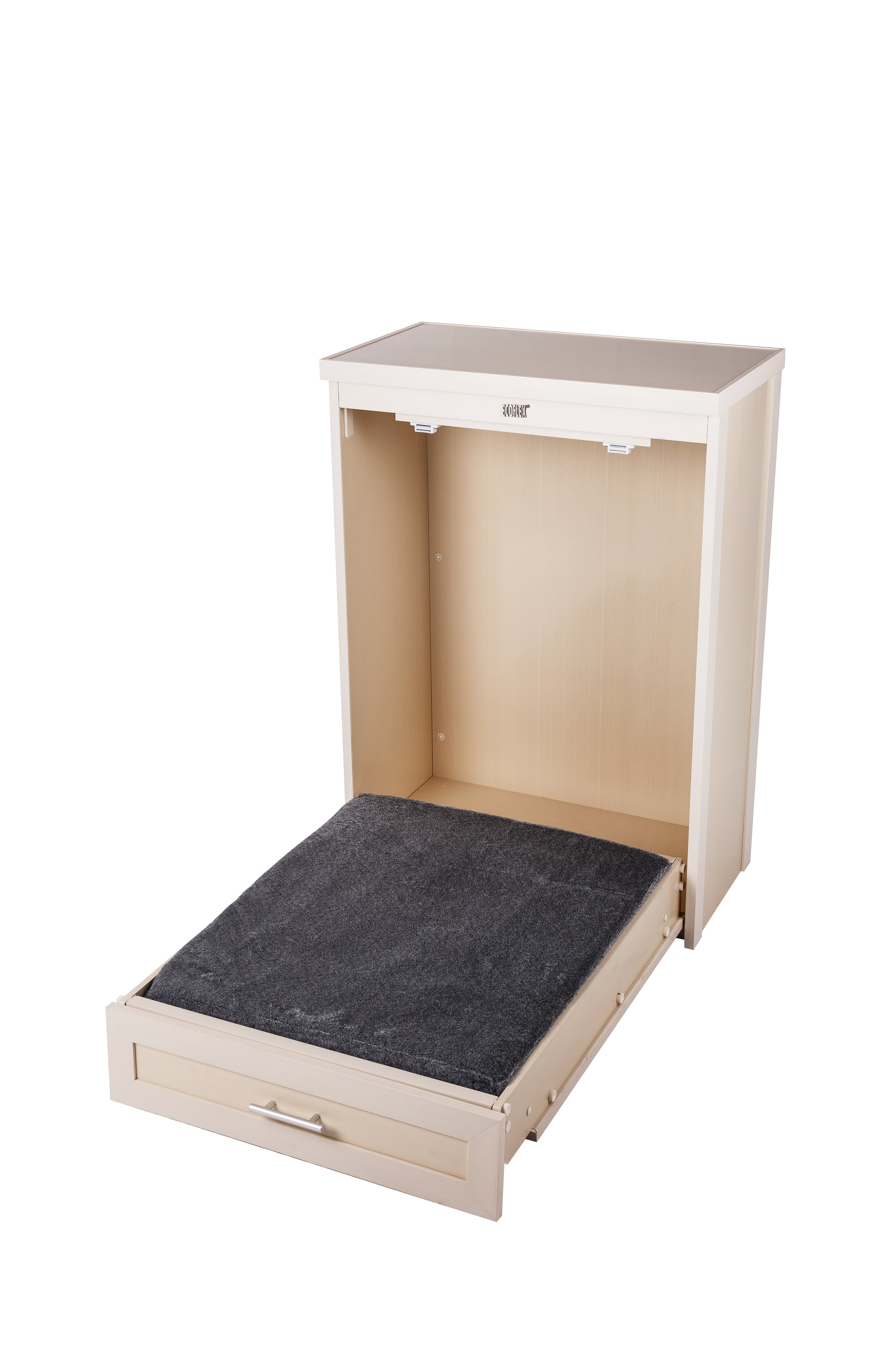 ECOFLEX Murphy Style Bed with Memory Foam Cushion - Antique White