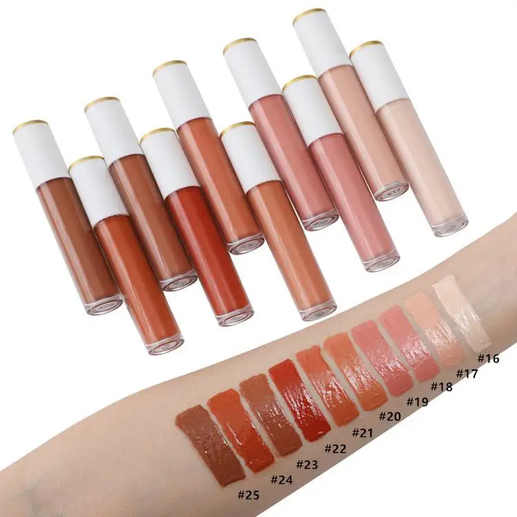 25 color vegan makeup custom private label lipgloss