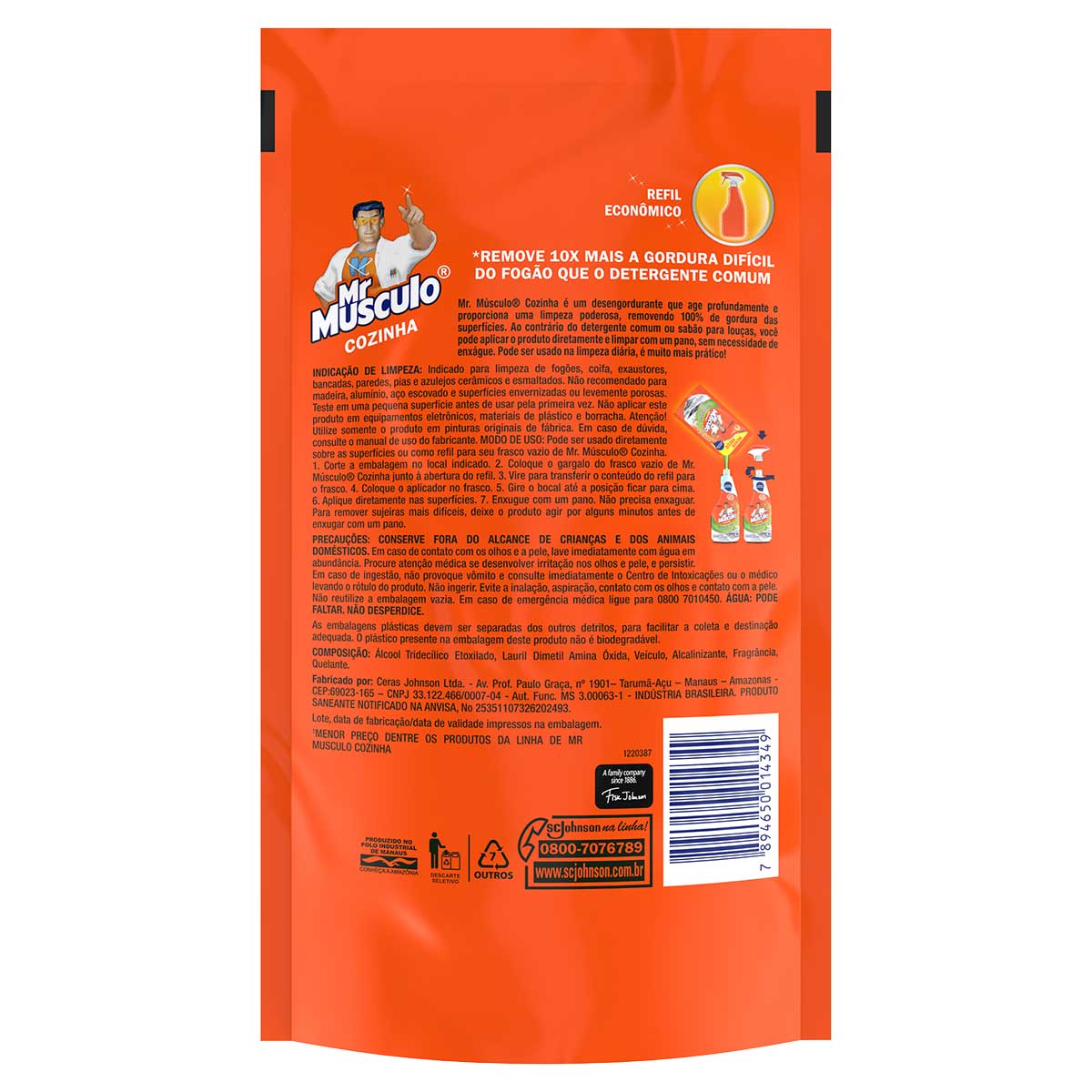Mr. Musculo Cozinha Limao Sachet 400ml