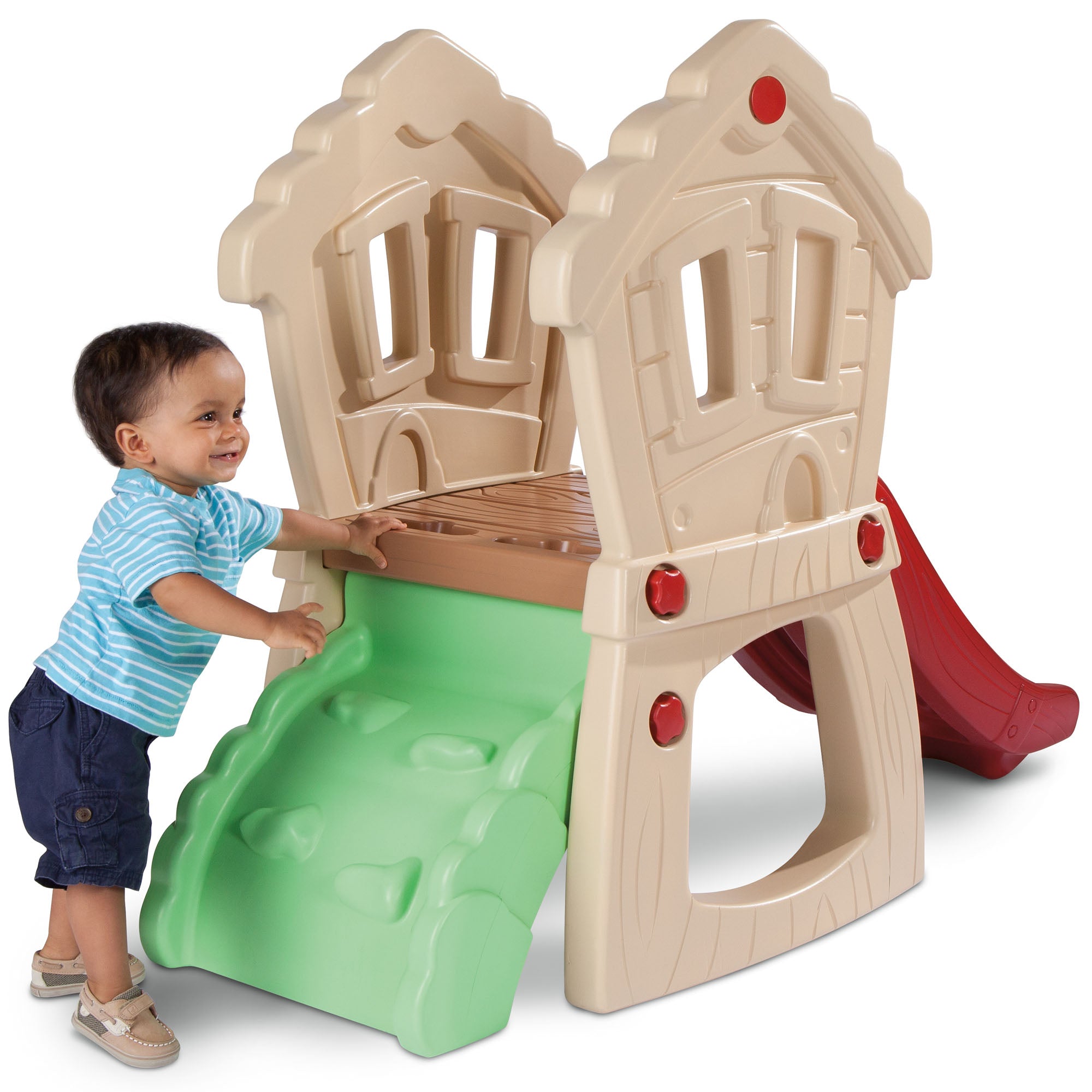 Hide and Seek Climber， Indoor Outdoor Slide and Climbing Playset for Kids Ages 2-5
