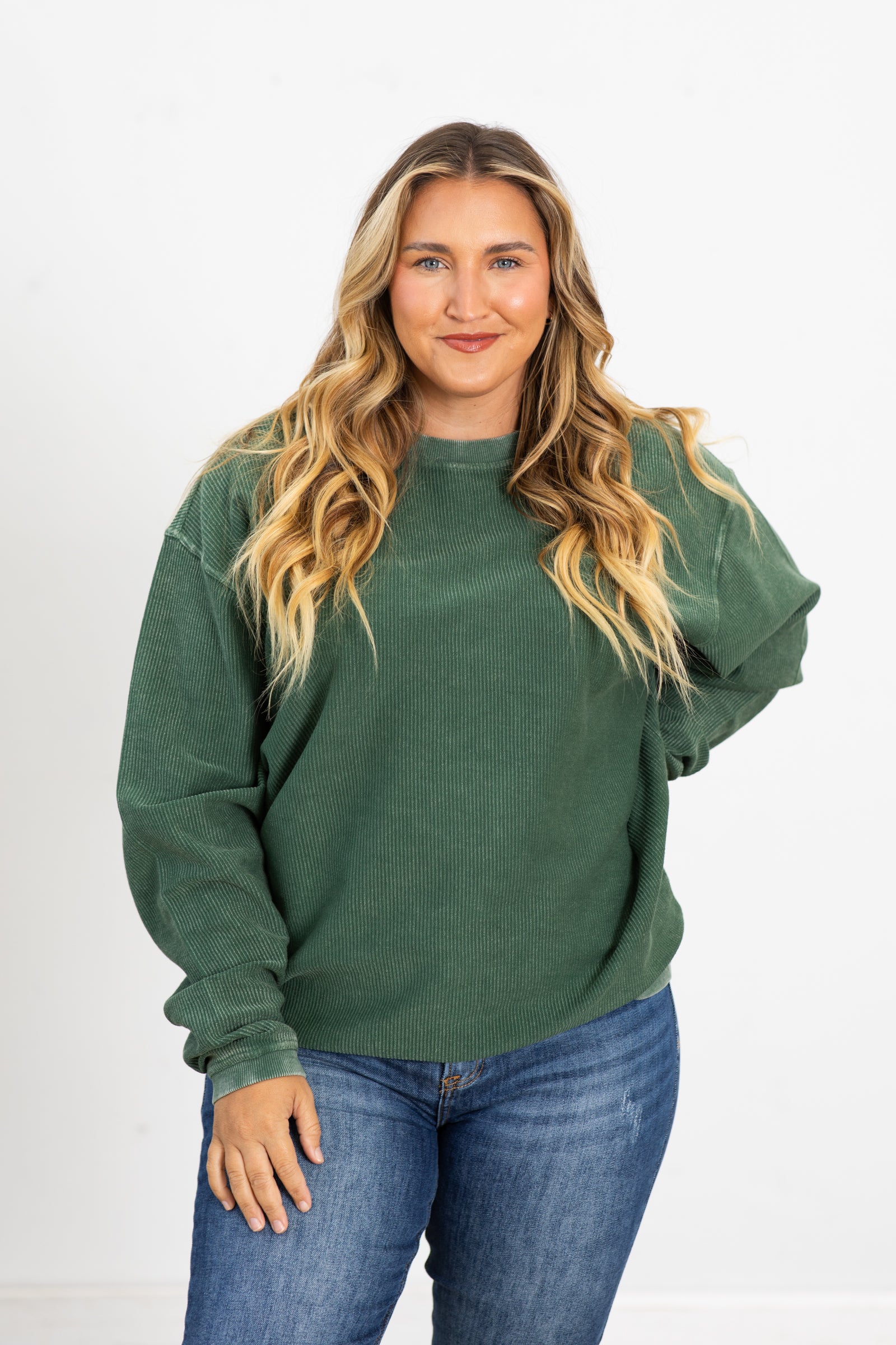The Casual Comfort Corded Sweatshirt