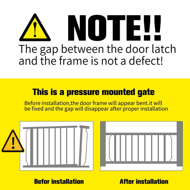 Extra Wide and Tall Baby Gate， Auto-Close and Hold-Open Pet Gates， Easy Walk Thru Indoor Safety Gate with 4 Pack of Pressure Mount Kit， Dog Gates with Optional Extension Kit for 57.5