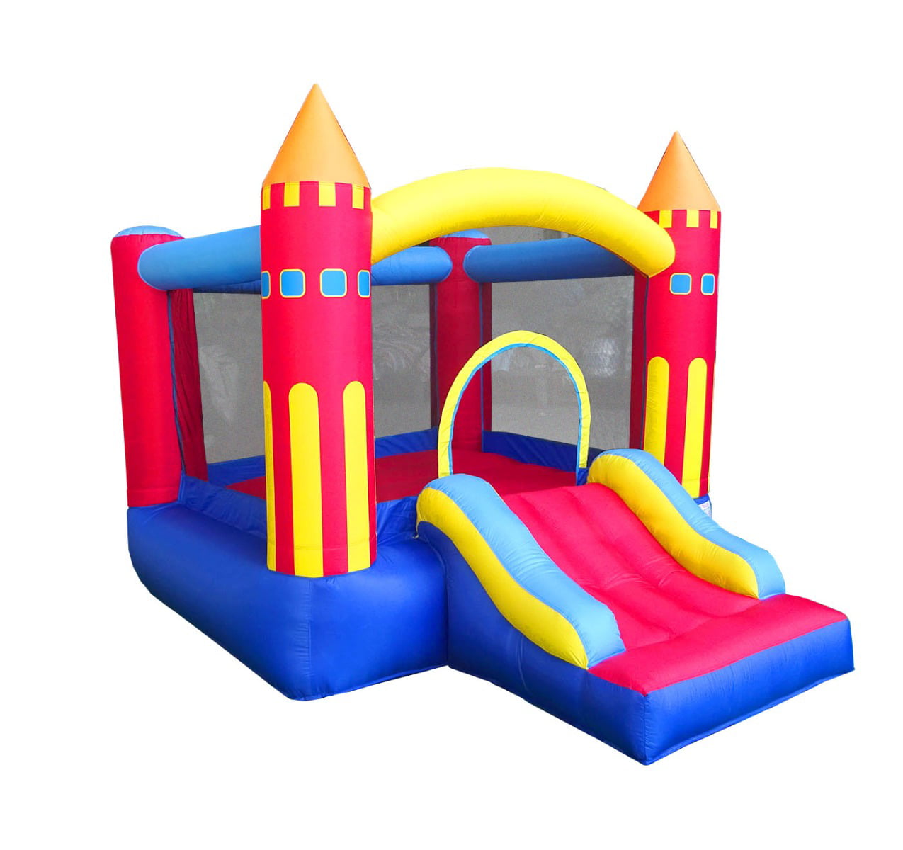 Pogo Bounce House Backyard Kids Colorful Castle Inflatable Bounce House with Slide