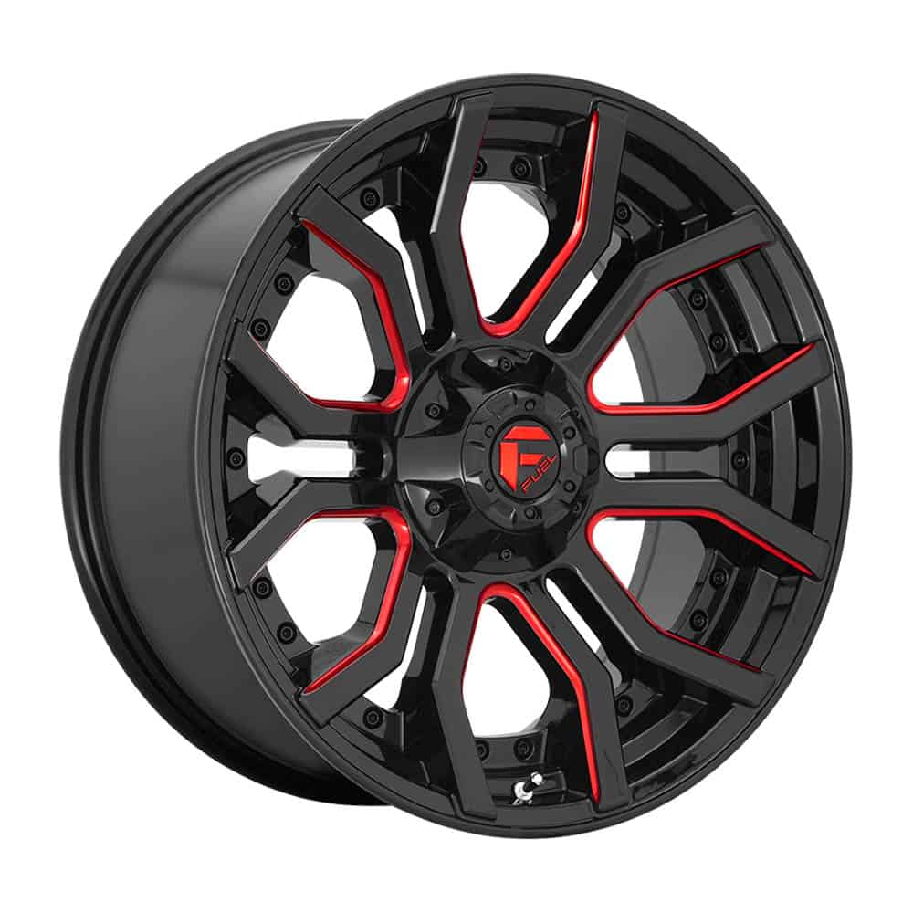 Fuel 1PC D712 RAGE D712 20X10 8X180 GL-BLK-RTTC -18MM