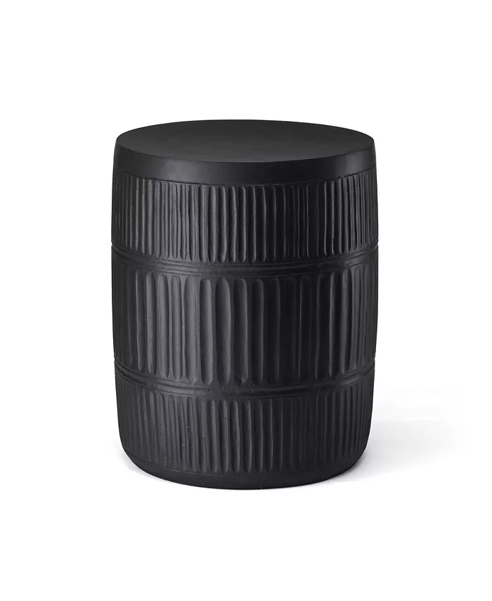 Glitzhome 18.5'' H Multi-Functional Magnesium Oxide Textured Garden Stool or Planter Stand or Accent Table
