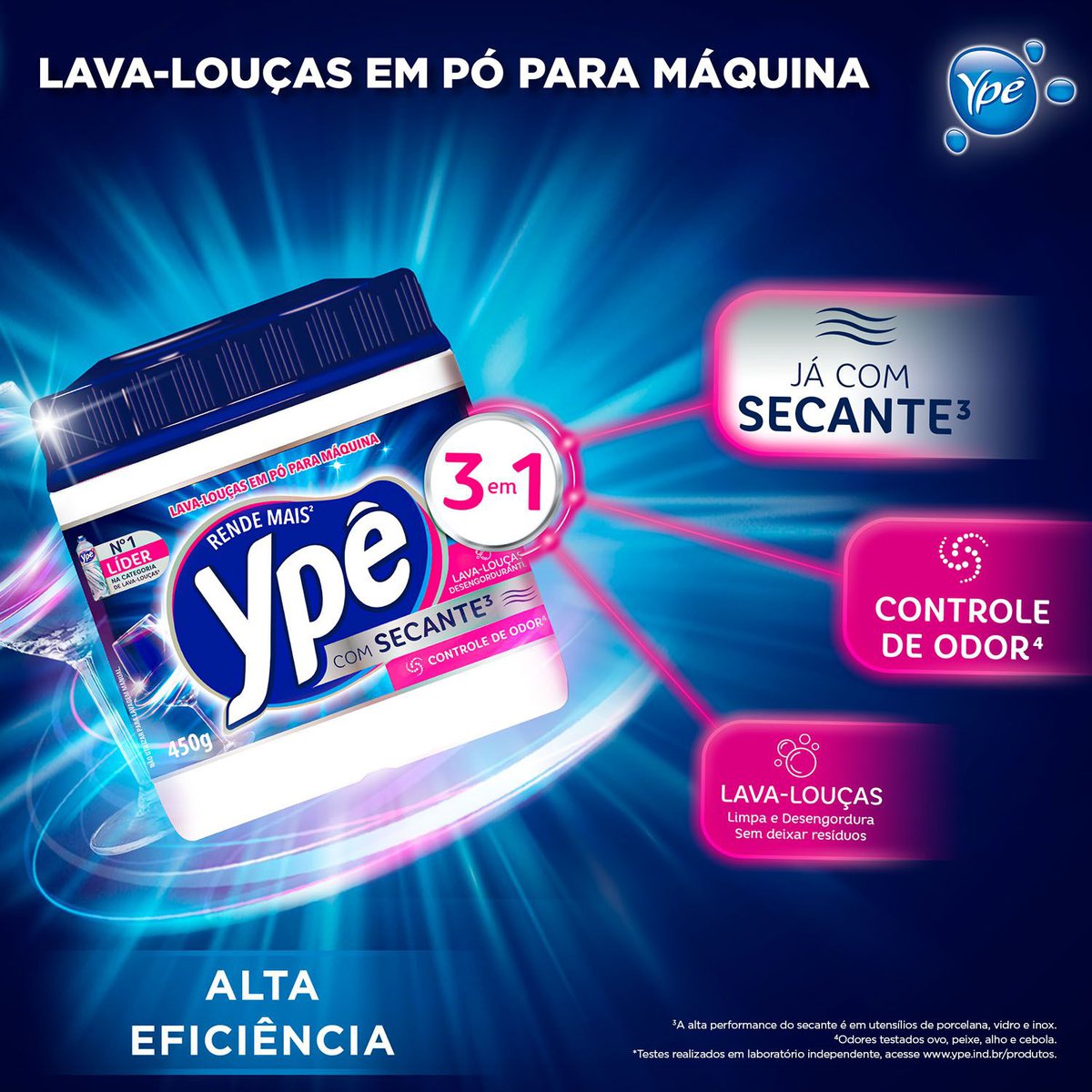 Detergente em Po para Maquina de Lavar Loucas Ype 450g