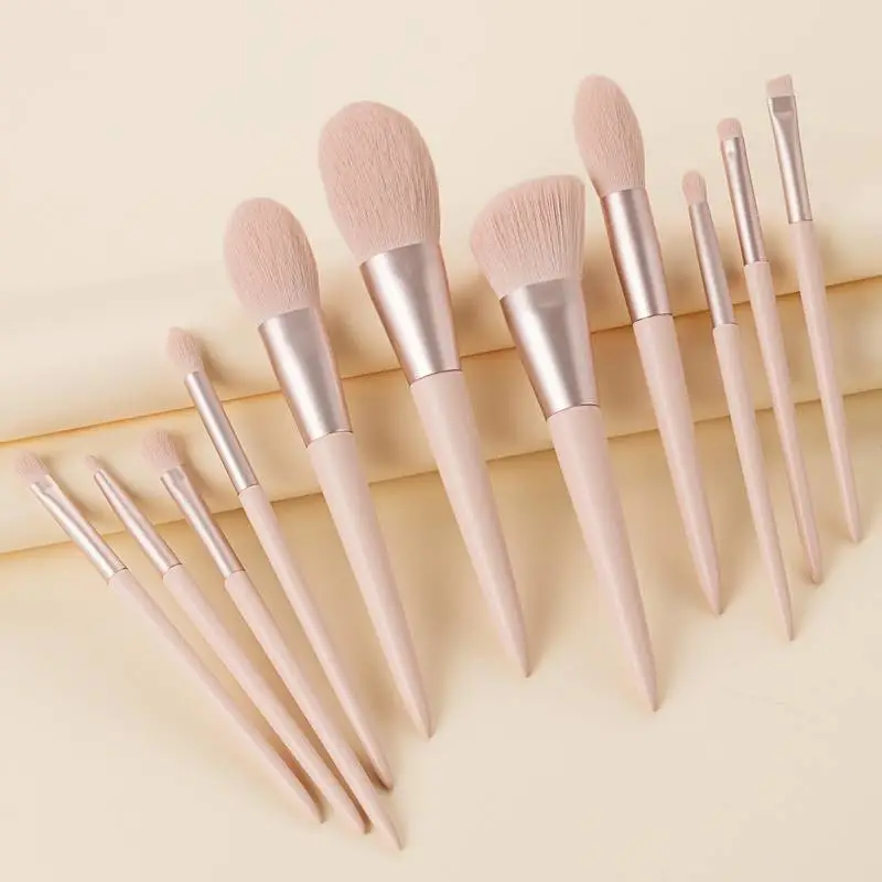 Hot Sale Private Label 11 Piece Blush Powder Foundation Makeup Brush Set
